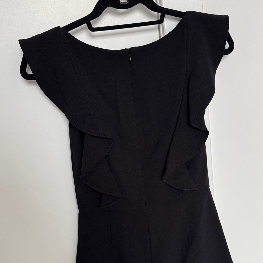 French Connection Black Ruffle-Front Mini Dress - Picture 4 of 5